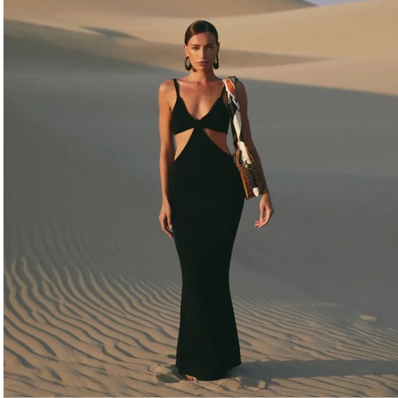 Cult Gaia Serita Maxi Dress Black - Picture 2 of 5